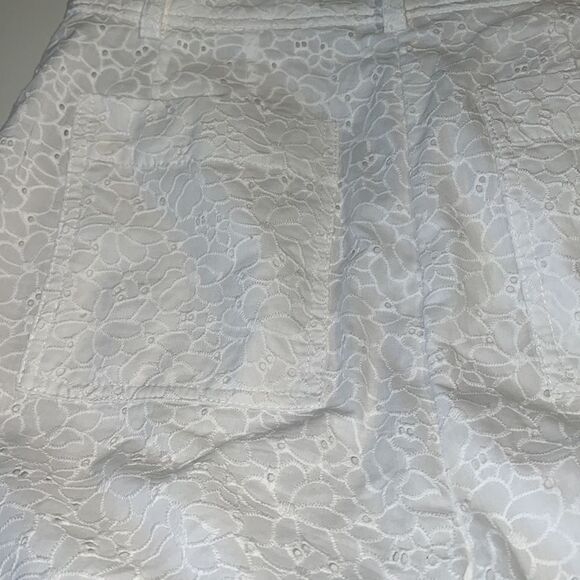 Derek Lam 10 Crosby Mila White Eyelet Cargo Utility Pants Size 8 - Picture 12 of 13